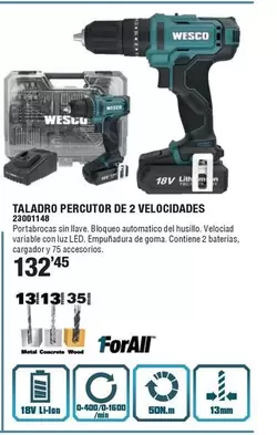 Oferta de Taladro Percutor De 2 Velocidades por 132,45€ en Cifec