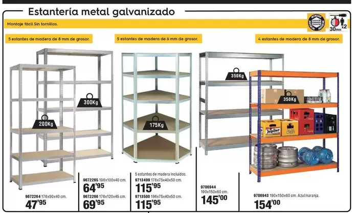 Oferta de Estantería Metal Galvanizado  por 47,95€ en Cifec