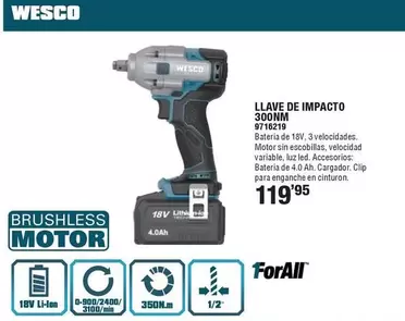 Oferta de Llave De Impacto 300NM por 119,95€ en Cifec