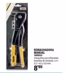 Oferta de Nivel - Remachatadora Manual por 8,95€ en Cifec