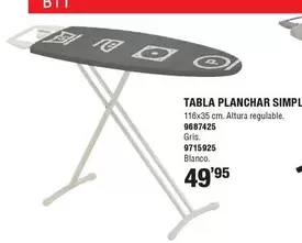 Oferta de Tabla Planchar Simple por 49,95€ en Cifec