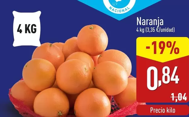 Oferta de Naranja por 0,84€ en ALDI