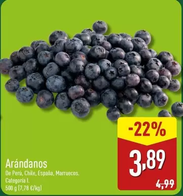 Oferta de Arandanos por 3,89€ en ALDI