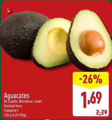 Oferta de Aguacates por 1,69€ en ALDI