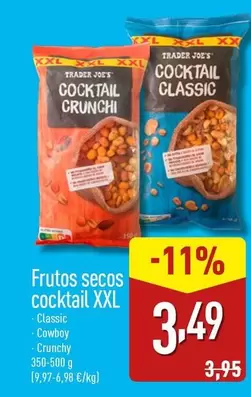 Oferta de Trader Joe´s - Frutos Secos Cocktail XXL por 3,49€ en ALDI