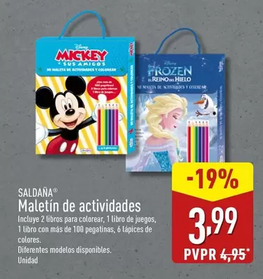 Oferta de Saldana - Maletin De Actividades por 3,99€ en ALDI