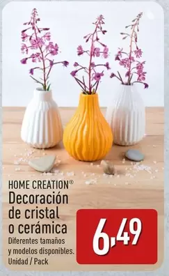 Oferta de Home Creation - Decoración De Cristal O Ceramica por 6,49€ en ALDI