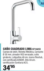 Oferta de Cano Cuadrado Lima  por 34,95€ en Cofac