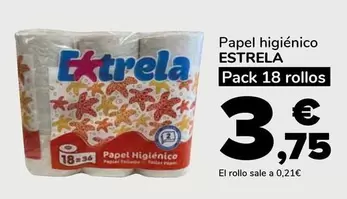 Oferta de Estrela - Papel Higiénico por 3,75€ en Supeco