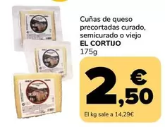 Oferta de El Cortijo - Cuñas De Queso Precortadas Curado, Semicurado O Viejo por 2,5€ en Supeco