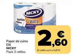 Oferta de Nicky - Paper De Cuina Elit por 2,6€ en Supeco