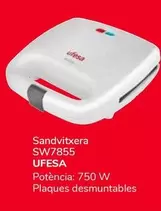 Oferta de Ufesa - Sandvitxera SW7855  por 19,9€ en Supeco