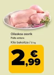 Oferta de Pollo Entero  por 2,99€ en Supeco