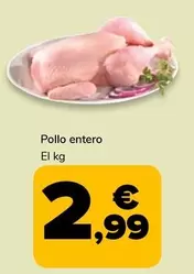 Oferta de Pollo Entero por 2,99€ en Supeco