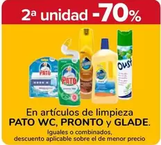 Oferta de En Articulos De Limpieza Pato Wc/ Pronto Y Glade en Supeco