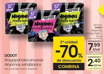 Oferta de Dodot - Bragapañales Enuresis Ninjamas  por 7,99€ en Eroski