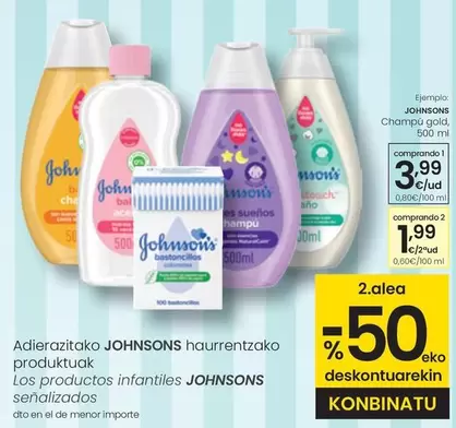 Oferta de Johnson's - Champú Gold por 3,99€ en Eroski