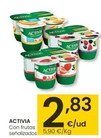 Oferta de Activia - Con Frutas  por 2,83€ en Eroski