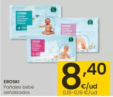 Oferta de Eroski - Pañales Bebé por 8,4€ en Eroski