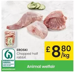 Oferta de Eroski - Chopped Half Rabbit por 8,8€ en Eroski