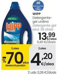 Oferta de Wipp - Detergente Gel Azul por 13,99€ en Eroski