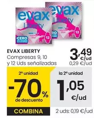 Oferta de Evax - Liberty Compresas por 3,49€ en Eroski