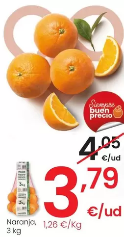 Oferta de Naranja por 3,79€ en Eroski