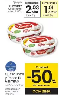 Oferta de El Ventero - Queso Untar Natural por 2,03€ en Eroski