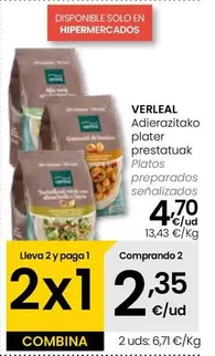 Oferta de Verleal - Platos Preparados  por 4,7€ en Eroski