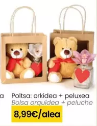 Oferta de Bolsa Orquídea + Peluche  por 8,99€ en Eroski