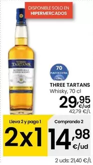 Oferta de Three Tartans - Whisky por 29,95€ en Eroski