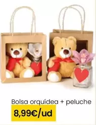 Oferta de Bolsa Orquídea + Peluche  por 8,99€ en Eroski