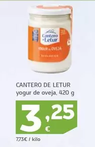 Oferta de El Cantero de Letur - Yogur De Oveja por 3,25€ en HiperDino