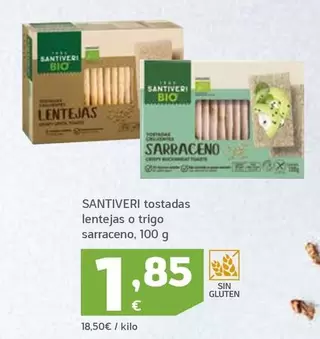 Oferta de Santiveri - Tostadas Lentejas O Trigo Sarraceno por 1,85€ en HiperDino