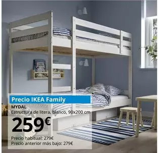 Oferta de Mydal - Estructura De Litera Blanco por 259€ en IKEA