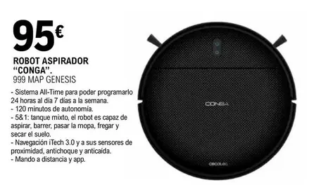 Oferta de Conga - Robot Aspirador por 95€ en E.Leclerc