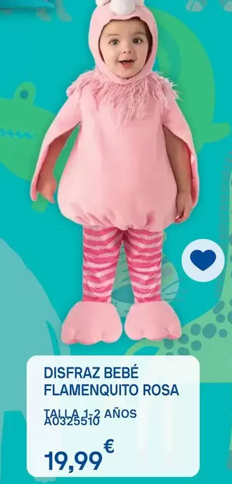 Oferta de Disfraz Bebe Flamenquito Rosa por 19,99€ en Juguettos