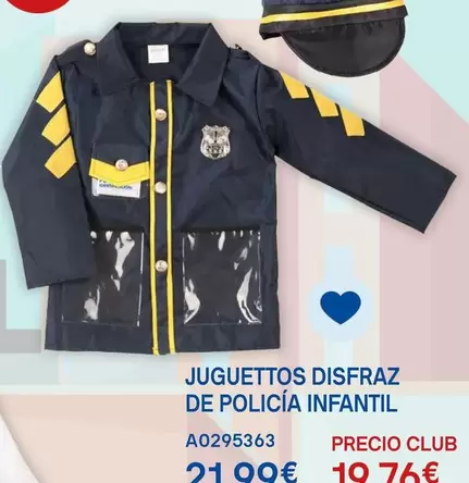 Oferta de Juguettos Disfraz De Policia Infantil por 21,99€ en Juguettos