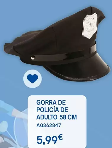 Oferta de Gorra De Policía De Adulto  por 5,99€ en Juguettos