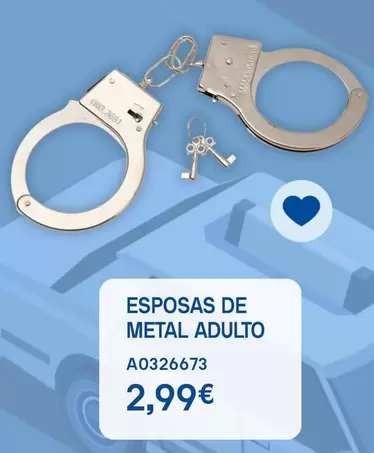 Oferta de Esposas De Metal Adulto por 2,99€ en Juguettos