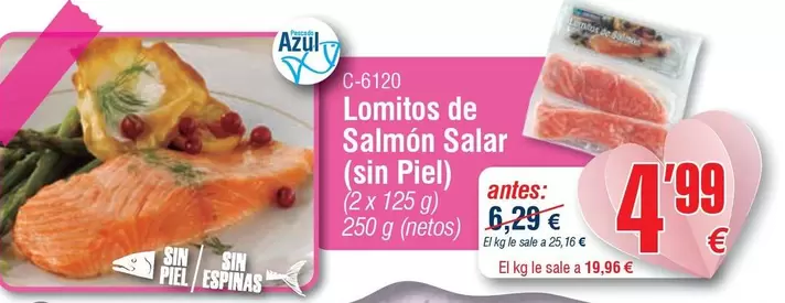 Oferta de Lomitos De Salmón Salar por 4,99€ en Abordo