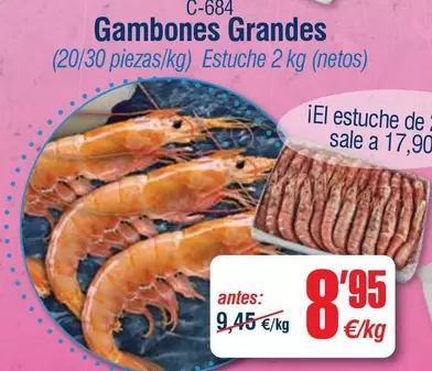 Oferta de Gambones Grandes por 8,95€ en Abordo