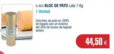 Oferta de Bloc De Pato por 44,5€ en Abordo