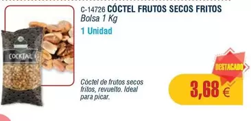 Oferta de Coctel Frutos Secos Fritos por 3,68€ en Abordo