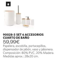 Oferta de Set 6 Accesorios Cuarto De Baño  por 59,99€ en Cristian Lay