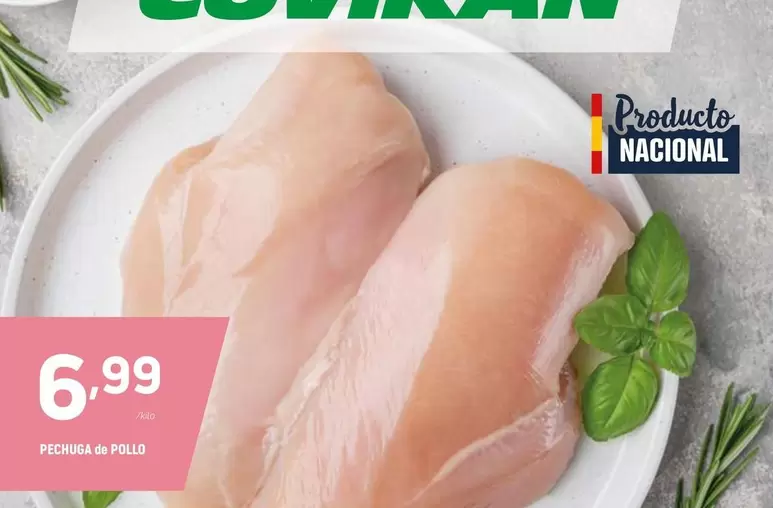 Oferta de Pechuga De Pollo por 6,99€ en Coviran