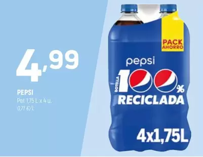 Oferta de Pepsi - Pet 175lx 4u por 4,99€ en Coviran