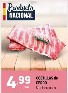 Oferta de Costillas De Cerdo por 4,99€ en Coviran