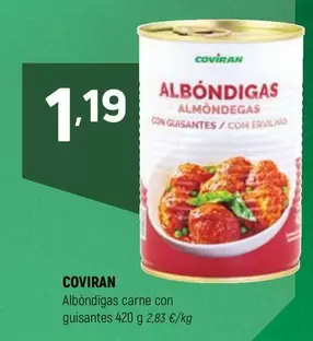 Oferta de Coviran - Albondigas Carne Con Guisantes por 1,19€ en Coviran