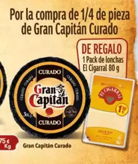 Oferta de Gran Capitán - De 1/4 De Pieza De Gran Capitan Curado en Coviran